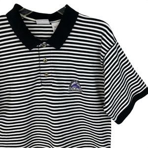 Vintage Iron Knights MLB Colorado Rockies Striped Polo Shirt
